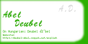 abel deubel business card